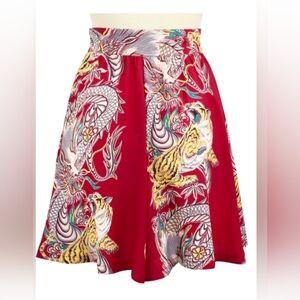 Trashy Diva high waisted shorts 'Dragons and Tigers' print